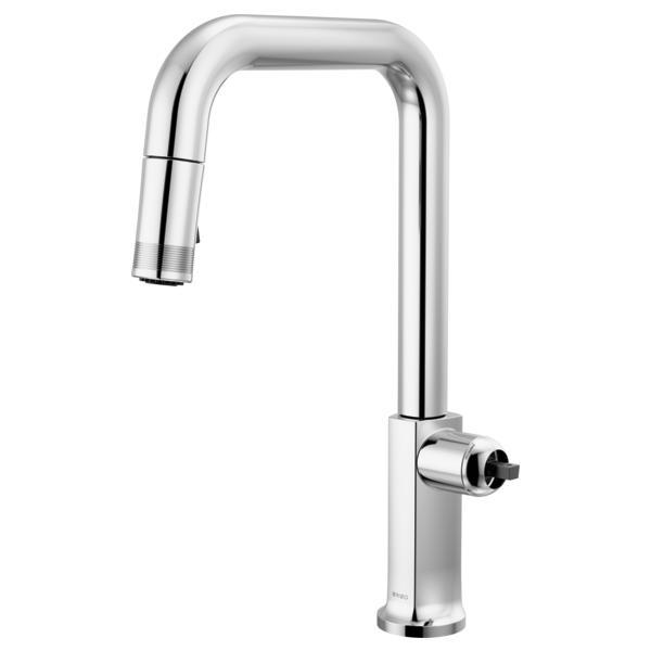 Brizo® 63007LF-PCLHP-L Kintsu® Single Handle Faucet with Square Spout, 1.8 gpm Flow Rate, Chrome, 1 Faucet Holes