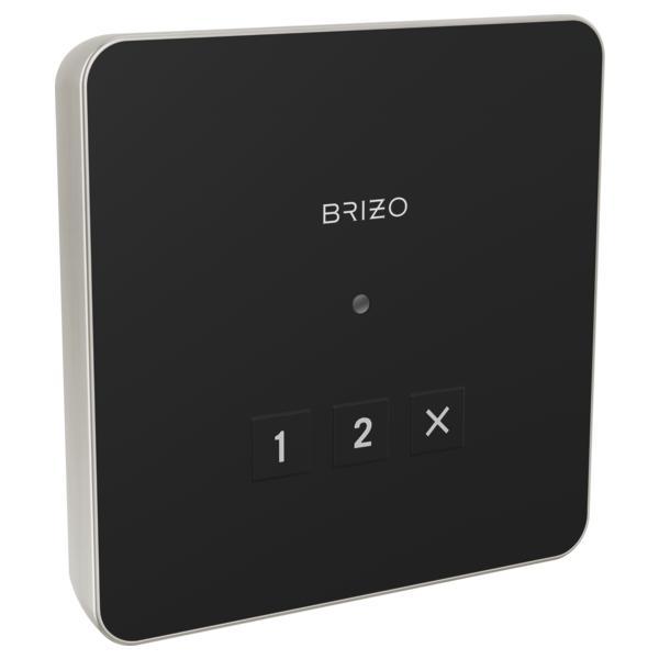 Brizo® 8CN-220L-BN-L Square Steam Shower Control, LED Indicator Display, Lumicoat Brushed Nickel, Domestic
