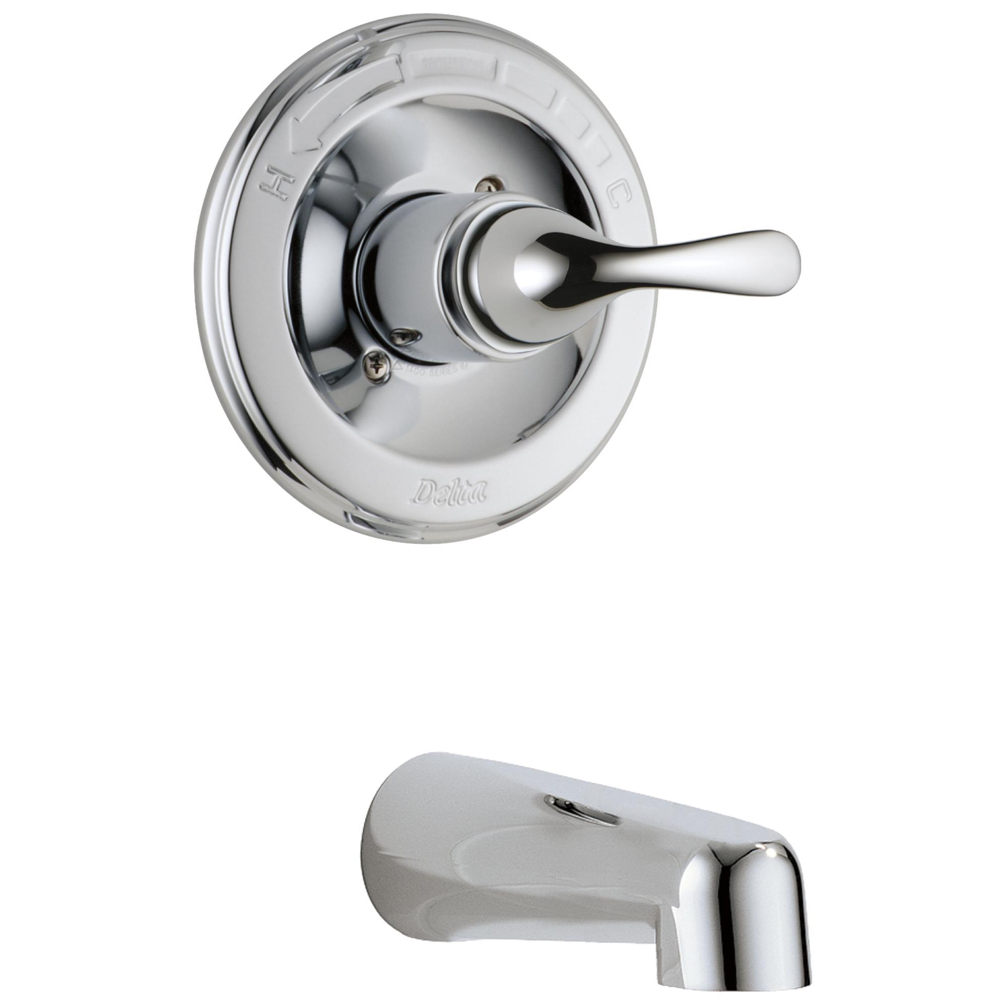 DELTA® T13120-LTS Monitor® 14 Classic 1-Function Wall Mount Tub Trim, 7 gpm Flow Rate, Polished Chrome, 1 Handles, Domestic, Commercial