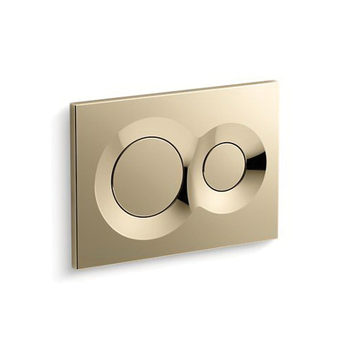 Kohler® 75890-AF Lynk™ Flush Actuator Plate, For Use With K-18829-NA 2 x 4 in Wall Tank and Carrier System, Vibrant® French Gold