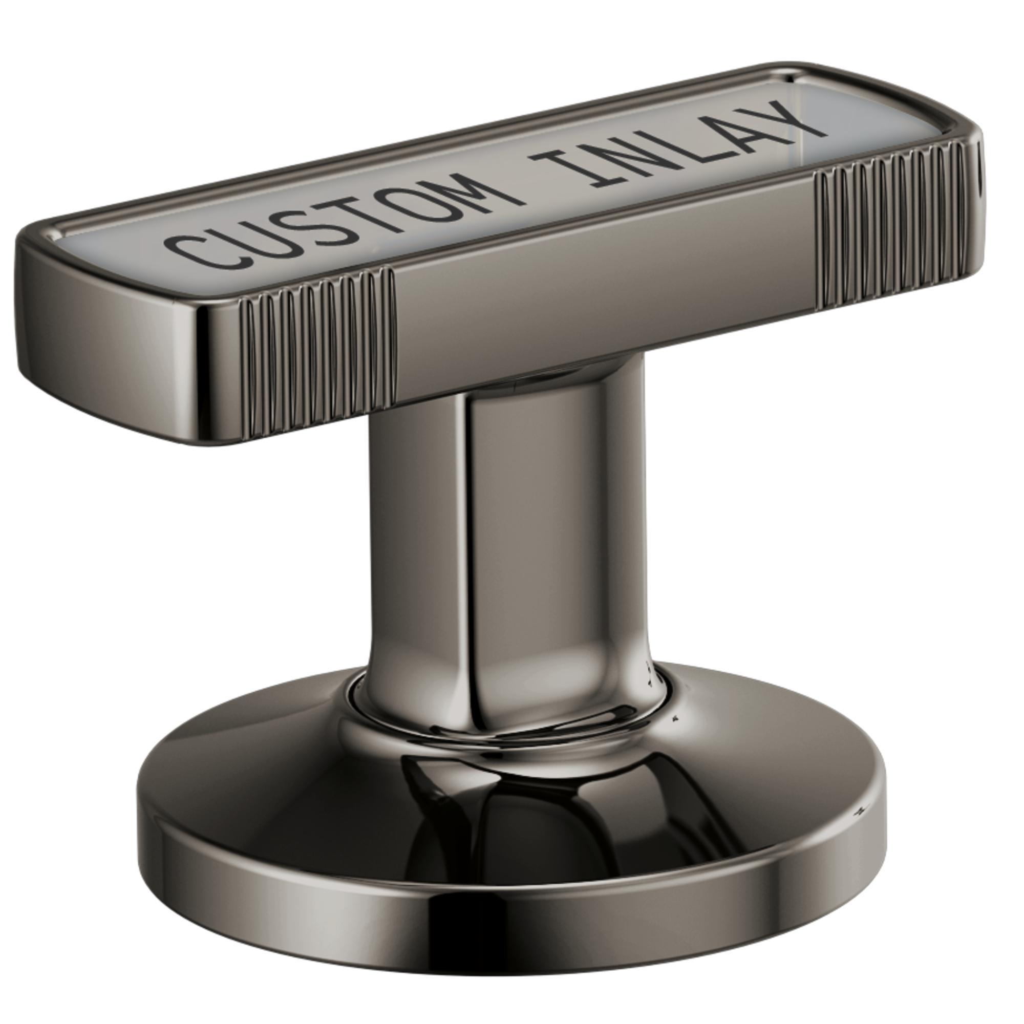 Brizo® HI5306-BNX Kintsu™ Handle Kit With Custom Inlay, For Use With Widespread Lavatory, Brilliance® Black Onyx, Import