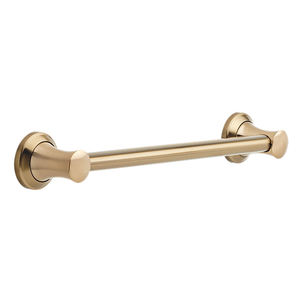 DELTA® 41718-CZ Transitional Decorative Grab Bar, 18 in L x 1-1/4 in Dia, Brilliance® Champagne Bronze, Brass, Import
