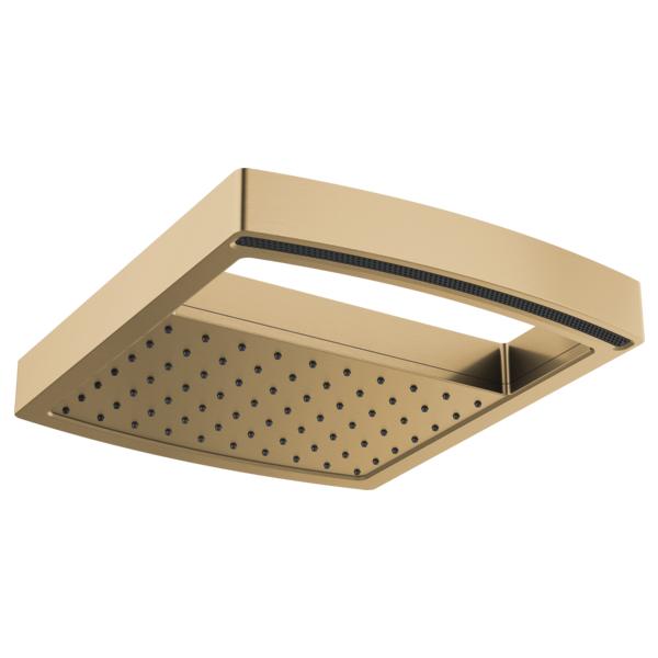 Brizo® 81406-GL-2.5 Kintsu™ Multi-Function Raincan Shower Head, 2.5 gpm Max Flow, 3 Sprays, Ceiling Mount, 11-1/2 in L x 14 in W x 2-5/8 in H Head, Import