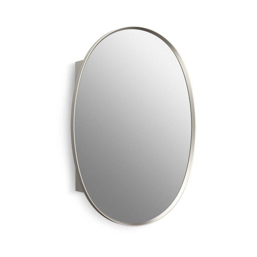 Kohler® 35571-BNL 35571 Verdera® Framed Medicine Cabinet, 5-1/2 in OAL 24 in OAW 34 in OAH, Anodized Aluminum, Brushed Nickel
