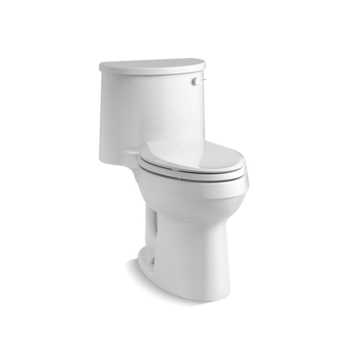 Kohler® 3946-RA-0 1-Piece Toilet, Adair® Comfort Height®, Elongated Bowl, 16-1/2 in H Rim, 12 in Rough-In, 1.28 gpf, White