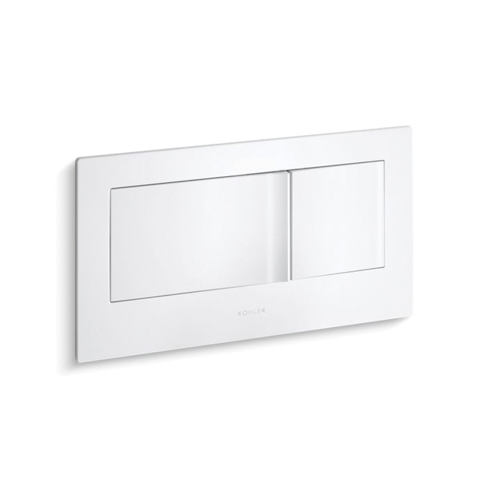 Kohler® 6298-0 Veil® Wall-Hung Flush Actuator Plate, For Use With 2 x 6 in Wall Tank and Carrier System, Stainless Steel, White