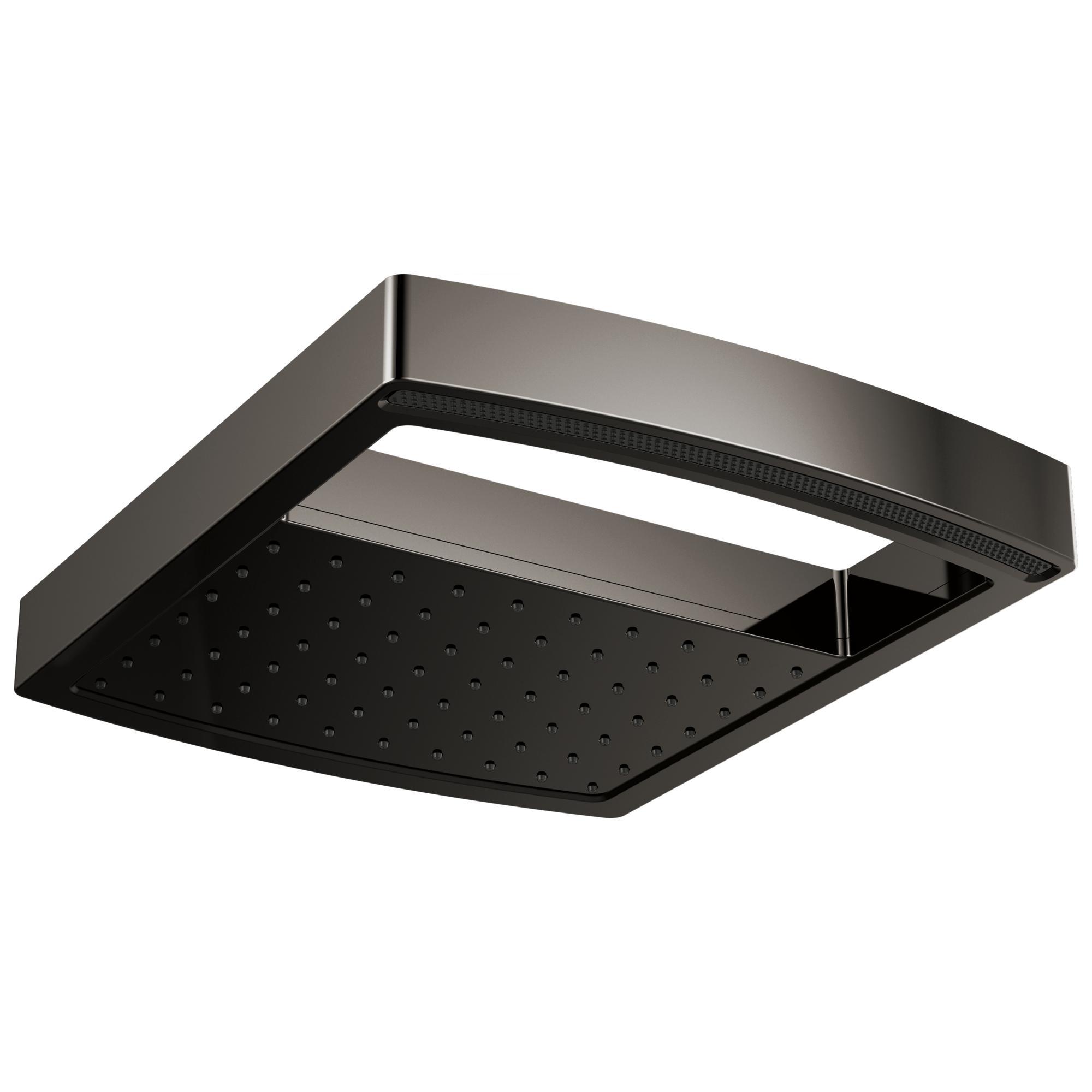 Brizo® 81406-BNX-2.5 Kintsu™ Multi-Function Raincan Shower Head, 2.5 gpm Max Flow, 3 Sprays, Ceiling Mount, 11-1/2 in L x 14 in W x 2-5/8 in H Head, Import