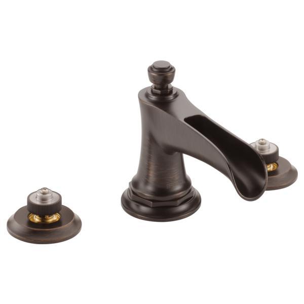 Brizo® 65361LF-RBLHP Rook™ Widespread Lavatory Faucet, Commercial, 1.5 gpm Flow Rate, 3 in H Spout, 6 to 16 in Center, Venetian Bronze, Pop-Up Drain, Import
