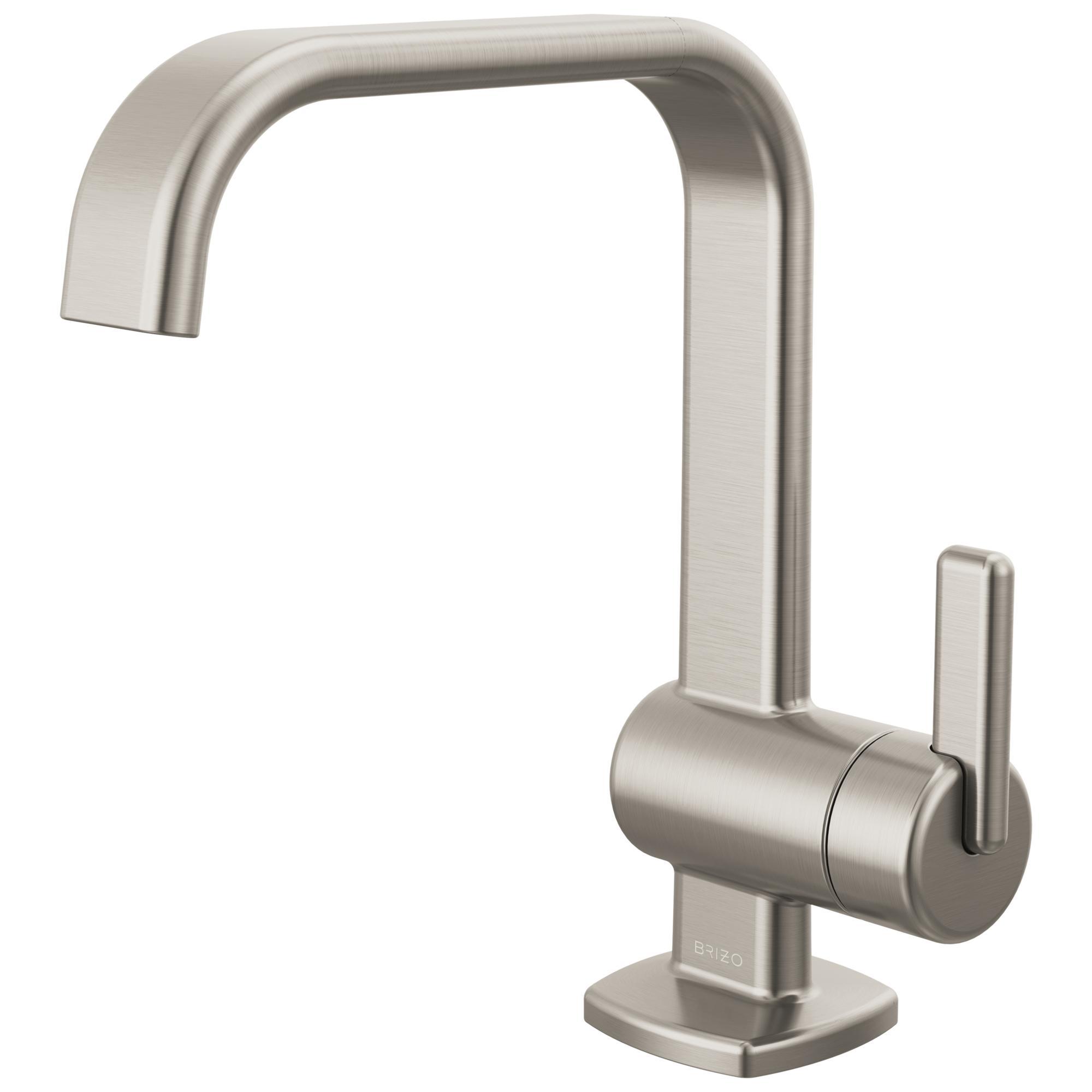 Brizo® 65067LF-NK-ECO Allaria™ Single Handle Lavatory Faucet, 1.2 gpm Flow Rate, 5.81 in H Spout, 1 Handles, 1 Faucet Holes, Luxe Nickel, Lavatory Function
