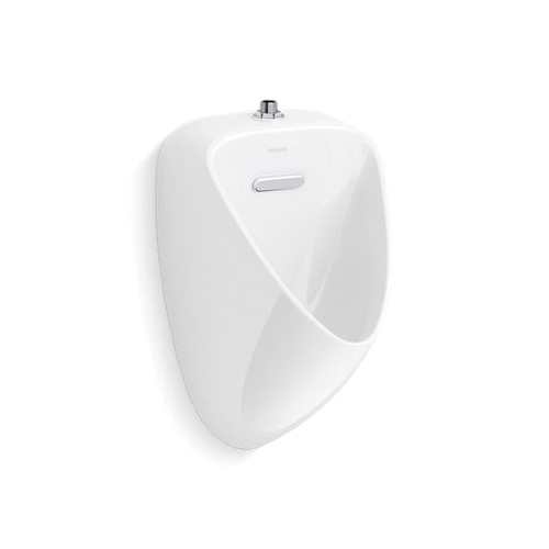 Kohler® 20713-ET-0 Contemporary Washout Urinal, Tend™, 0.125 to 1 gpf Flush Rate, Top Spud, Floor Mount, White