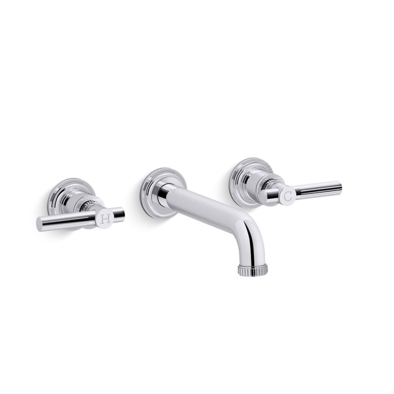 Kallista P21223-LV-CP Central Park West® Wall-Mount Sink Faucet, Lever Handles, Polished Chrome