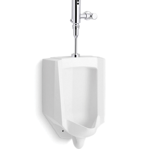 Kohler® PR4991-T1D-NA High Efficiency Touchless Urinal With Mach® Tripoint® Flushometer, Bardon™, 0.125 gpf Flush Rate, Top Spud, Wall Mount