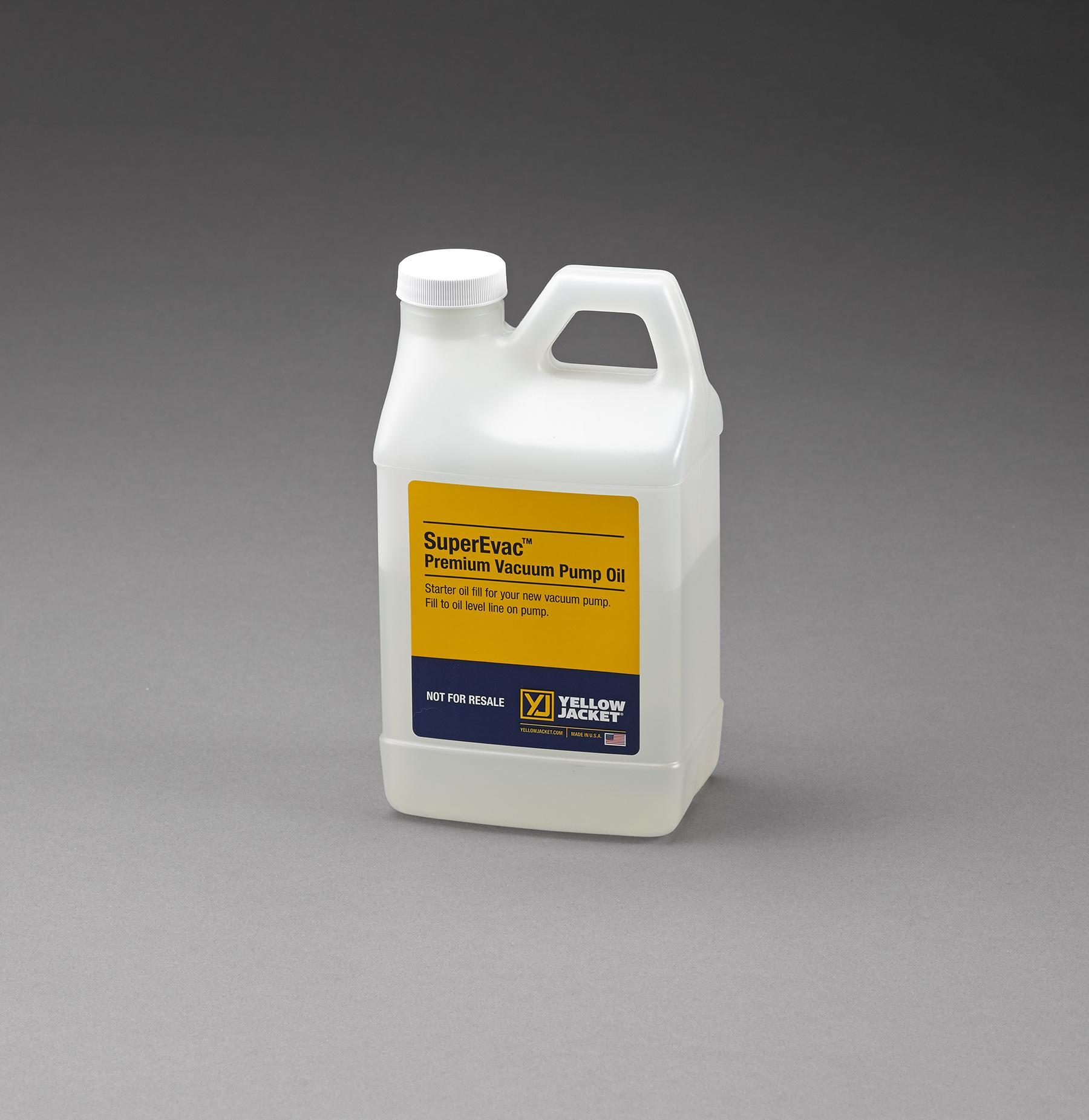 Yellow Jacket® SuperEvac™ 93092 Vacuum Pump Oil, 1 qt, Mild Petroleum, Water White Fluid, Clear