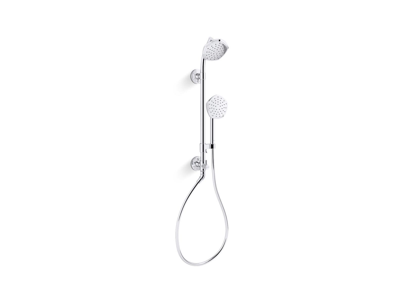 Kohler® 27119-G-CP 27119-G Occasion™ Column Kit Hand Shower, 1.75 gpm Flow Rate, 1/2 in NPT Inlet, 60 in L Hose