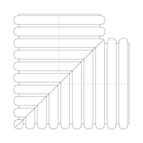 Ads&reg; 1898An Bend Pipe Manifold, Hdpe