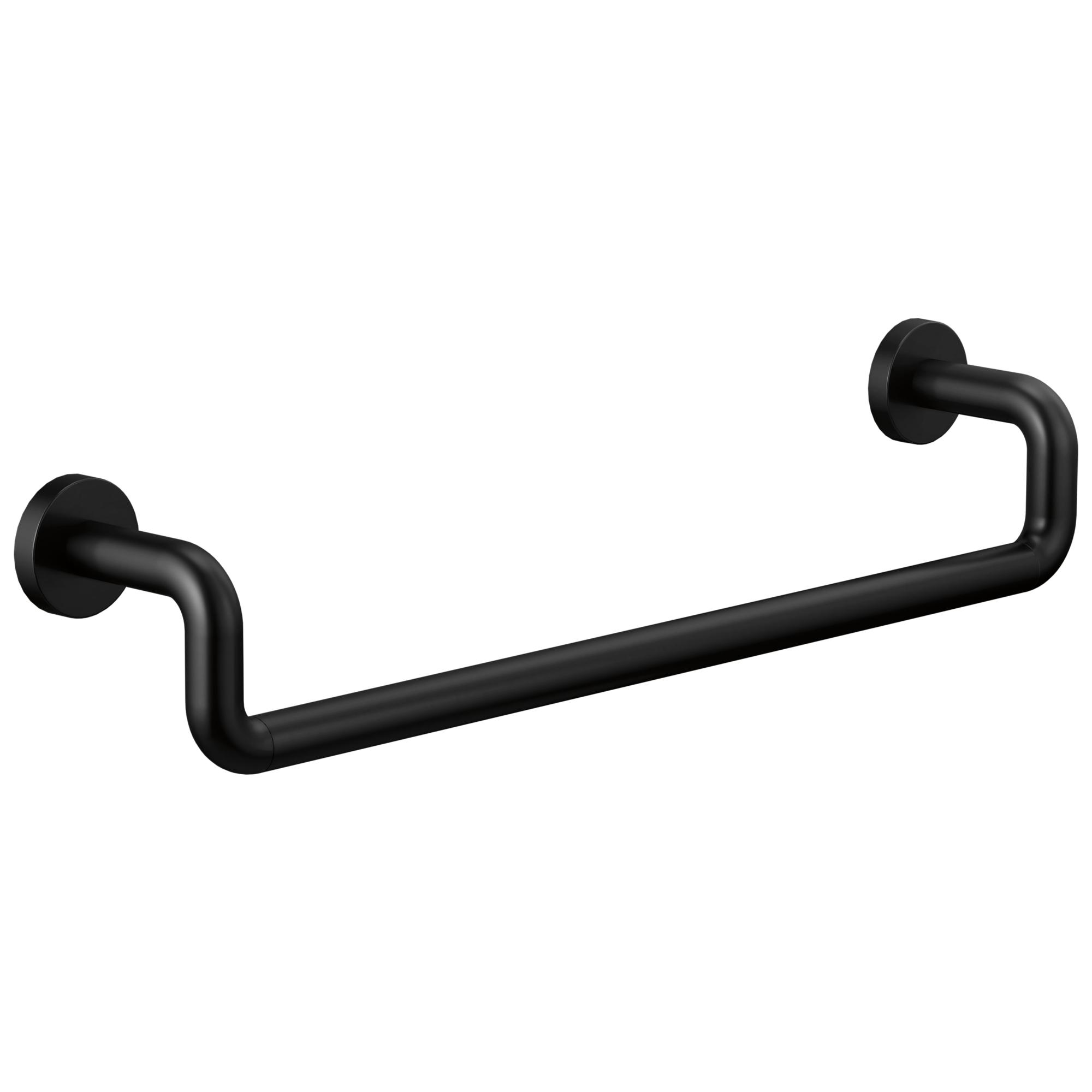 Brizo® 691835-BL Litze® Towel Bar, 2 in Dia Ring, 18 in L Bar, 3.94 in OAH 3-15/16 in OAD, Zinc, Import