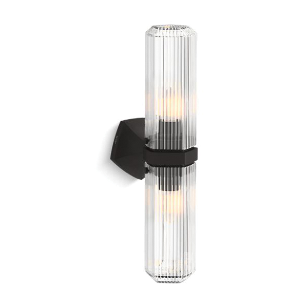 Kohler® 31777-SC02-BLL Light Sconce, (2) CFL Lamp, 120 VAC, Matte Black Housing