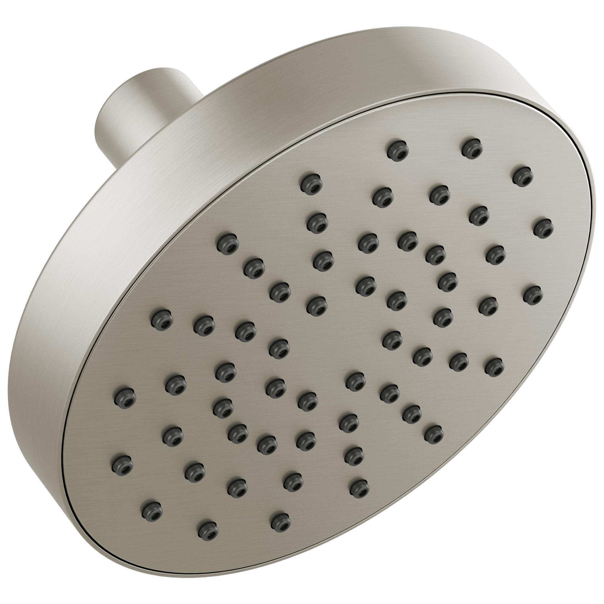 Brizo® 82392-NK-2.5 ESSENTIAL™ Linear Multi-Function Universal Showerhead With Touch-Clean® Technology, 2.5 gpm Max Flow, 1 Sprays, Wall Mount, 5 in Dia x 3-1/8 in H Head, Import