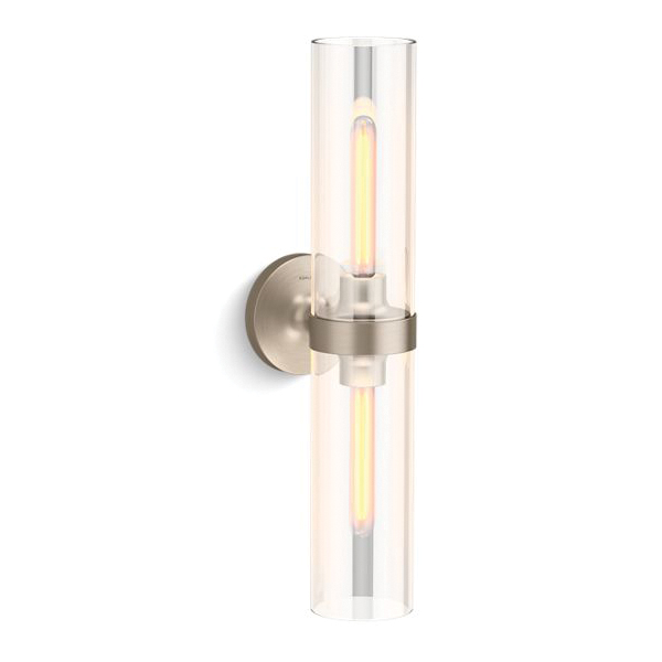 Kohler® 27263-SC02-BVL 27263-SC02 Purist Light Sconce, T10 Lamp, 120 VAC, Vibrant® Brushed Bronze Housing, (2) Lamps