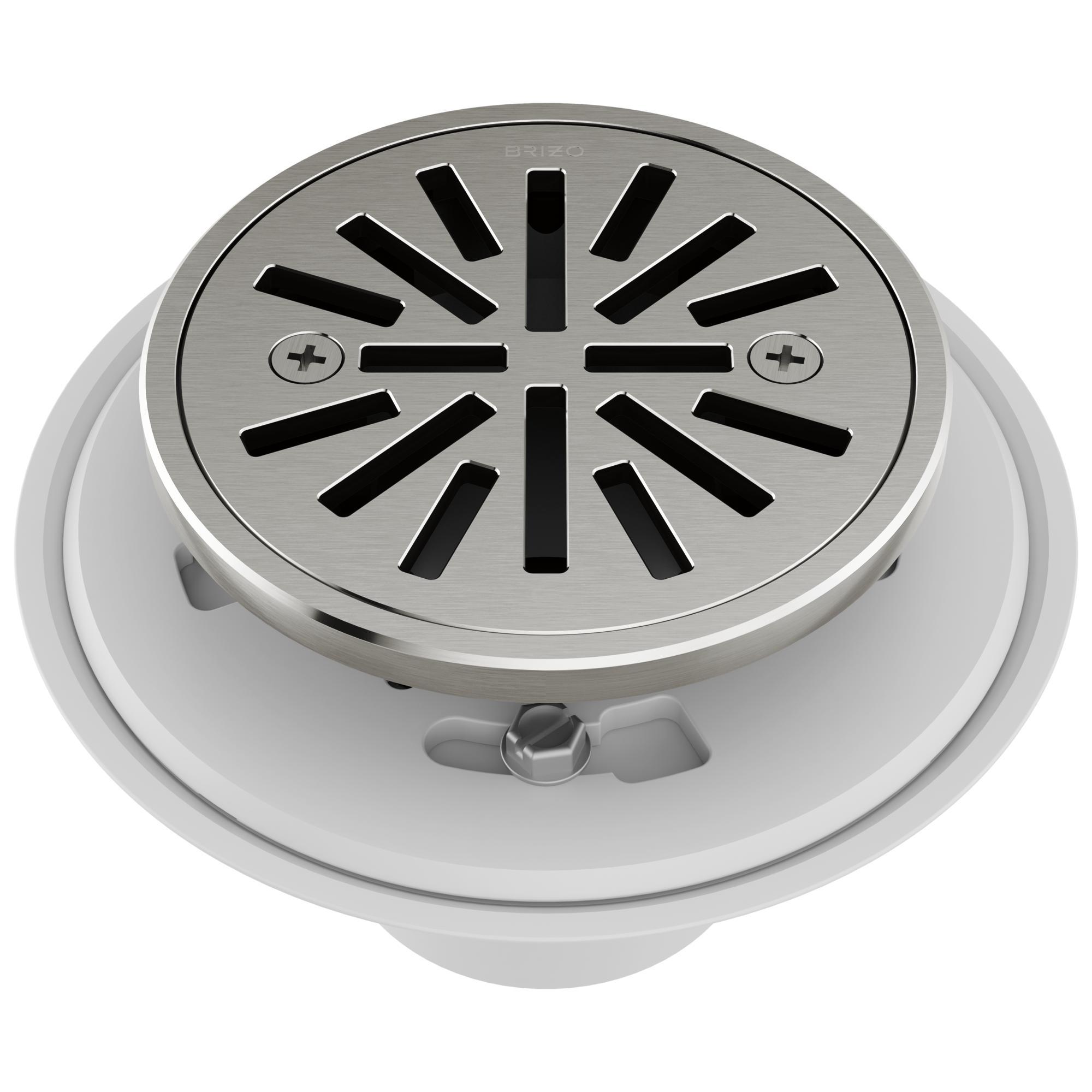 Brizo® BT061414-NK Round Shower Drain, 4 in Nominal, Import