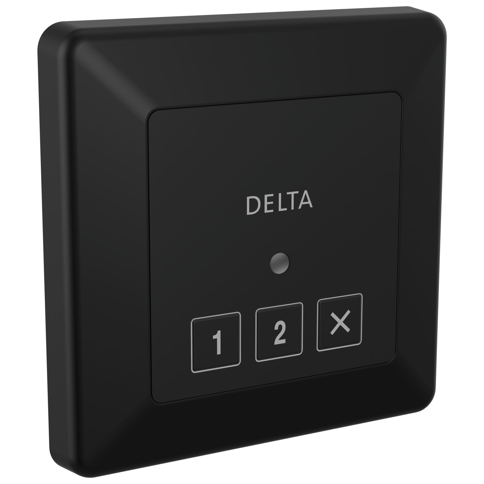 DELTA® 5CN-220T-BL Square Steam Shower Control, LED Indicator Display, Matte Black, Domestic