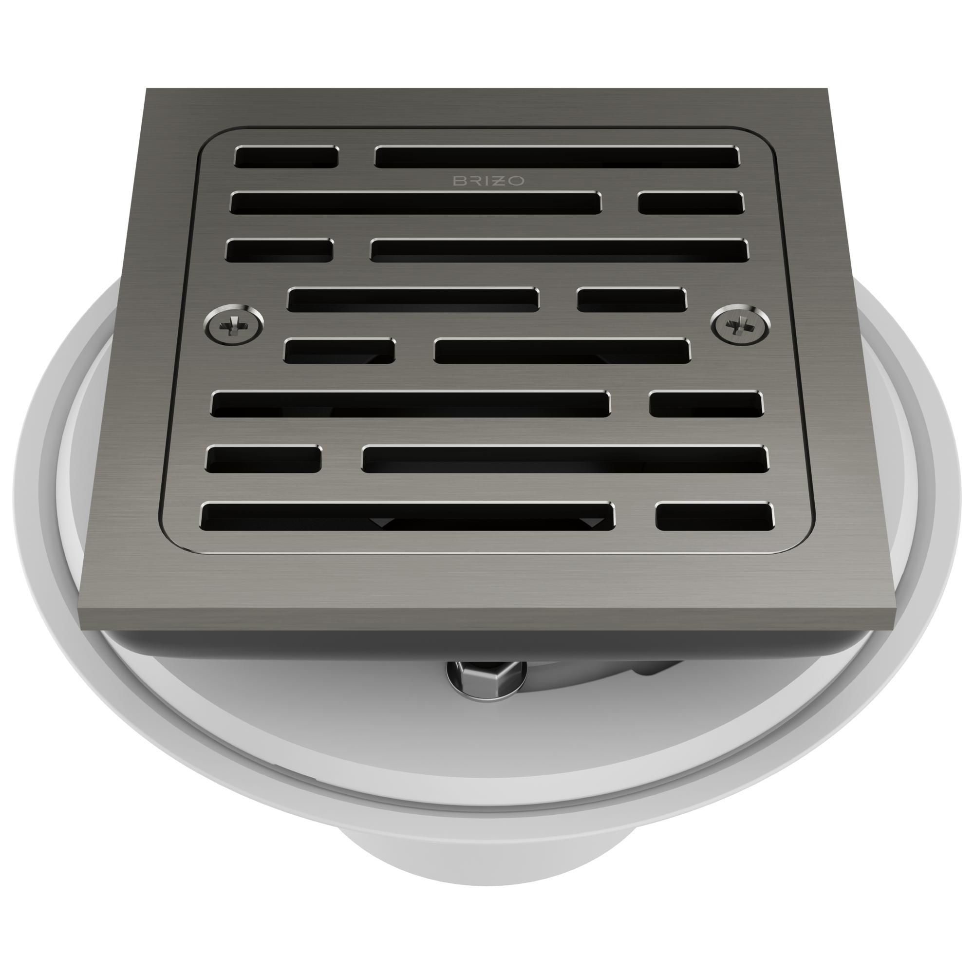 Brizo® BT062415-SL Square Shower Drain, 4 in Nominal, Import