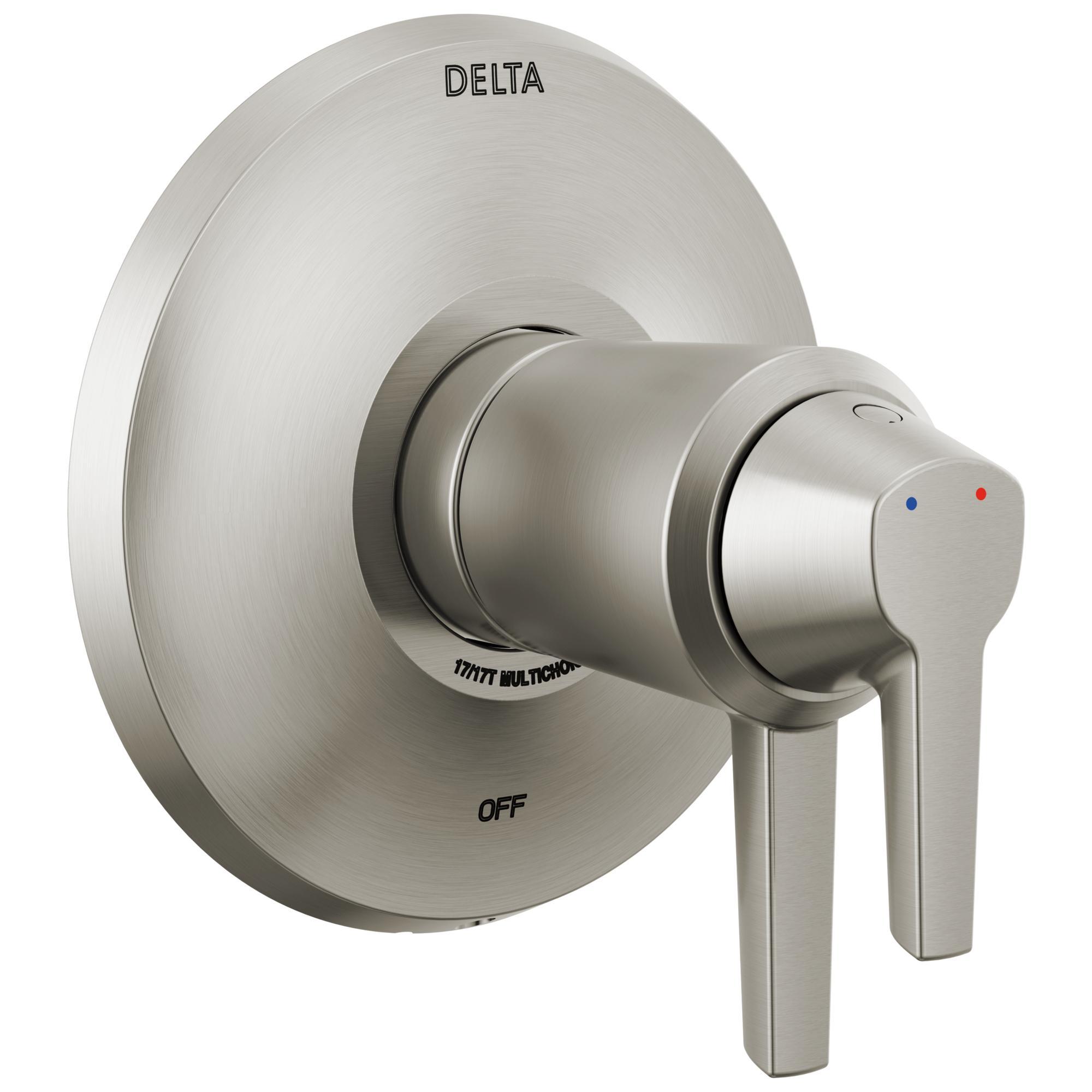 DELTA® T17T071-SS-PR 17T Valve Trim Only, 8.6 gpm Valve, 1.75 gpm Shower, Lumicoat™ Stainless