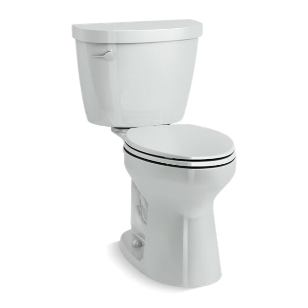 Kohler® 31620-95 2-Piece Chair Height Toilet, Cimarron® Comfort Height™, Elongated Bowl, 6-5/8 in H Rim, 12 in Rough-In, 1.6 gpf, Ice Gray™