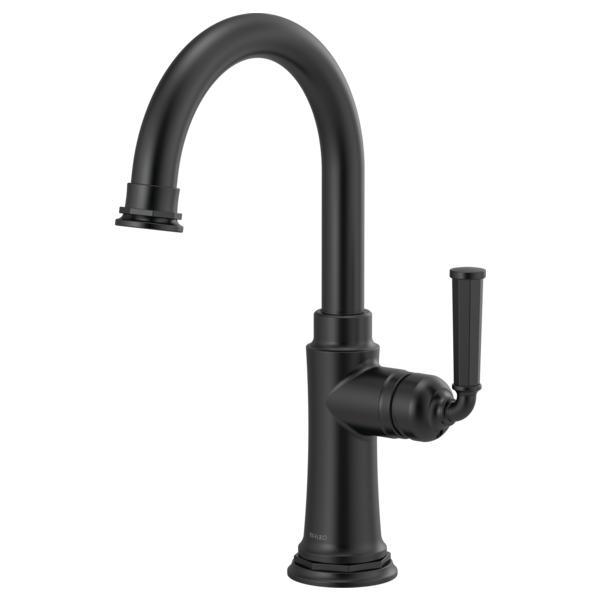 Brizo® 61074LF-BL Bar Kitchen Faucet, Rook®, Matte Black, 1 Handles, 1.8 gpm Flow Rate