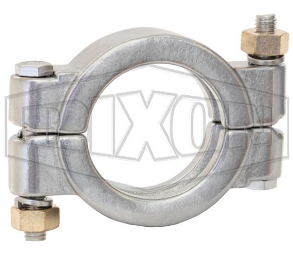 Dixon® 13MHP100-150 13MHP Bolted Clamp, 1 to 1-1/2 in Tube, 304 Stainless Steel