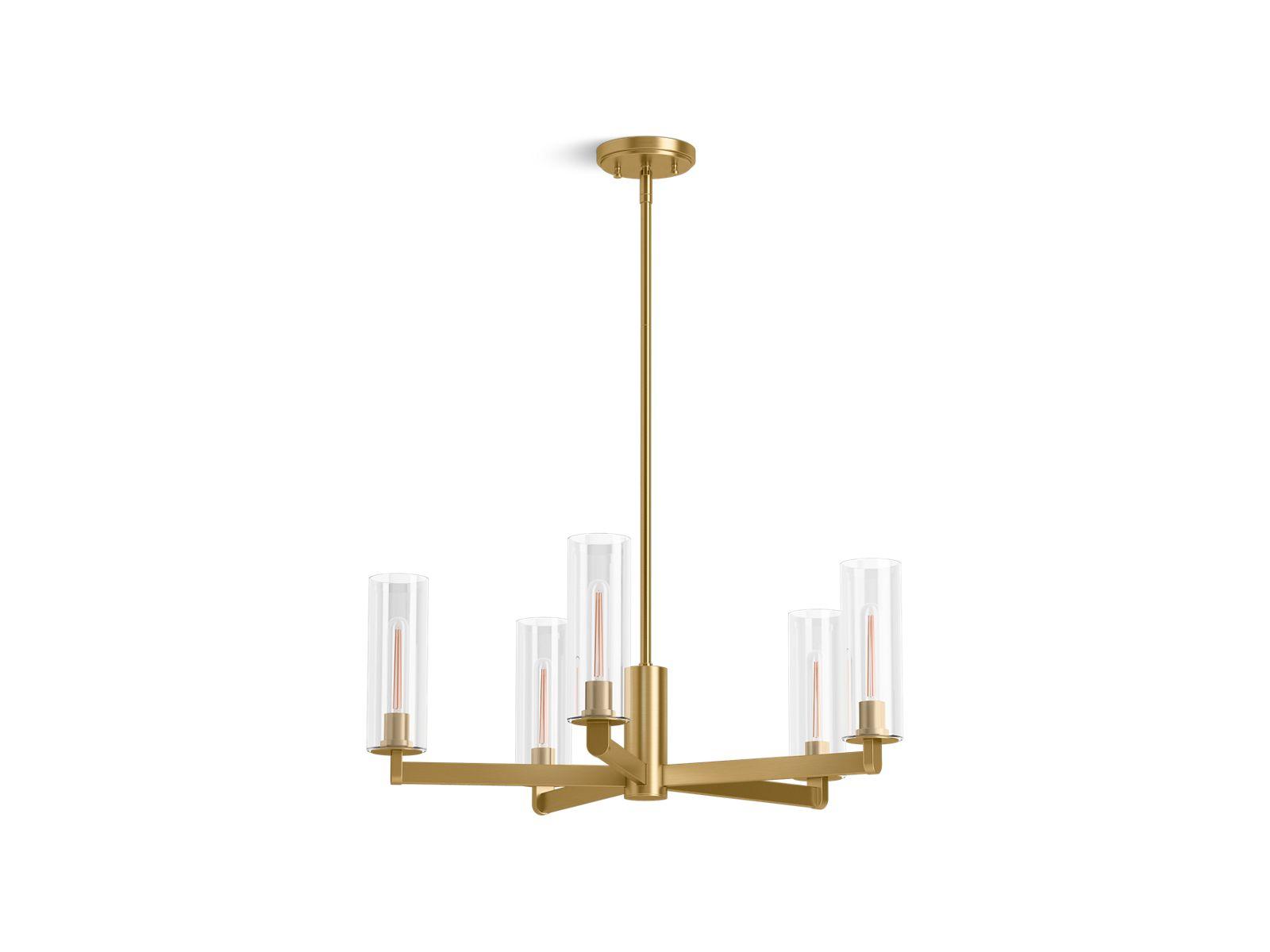 Kohler® 35878-CH05-2GL Chandelier, Brushed Moderne Brass Housing