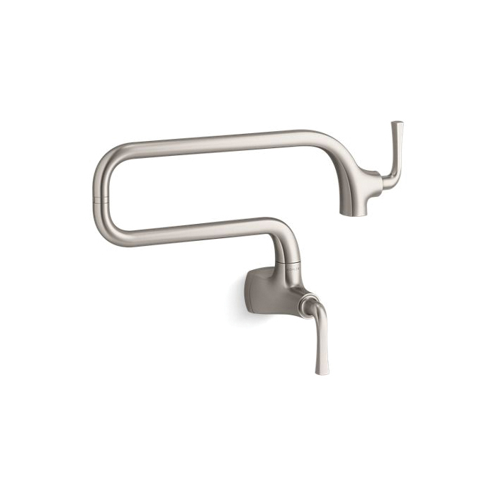 Kohler® 22066-VS Graze™ Pot Filler Faucet, 3.2 gpm Flow Rate, Swing Spout, Vibrant® Stainless, 1 Handle