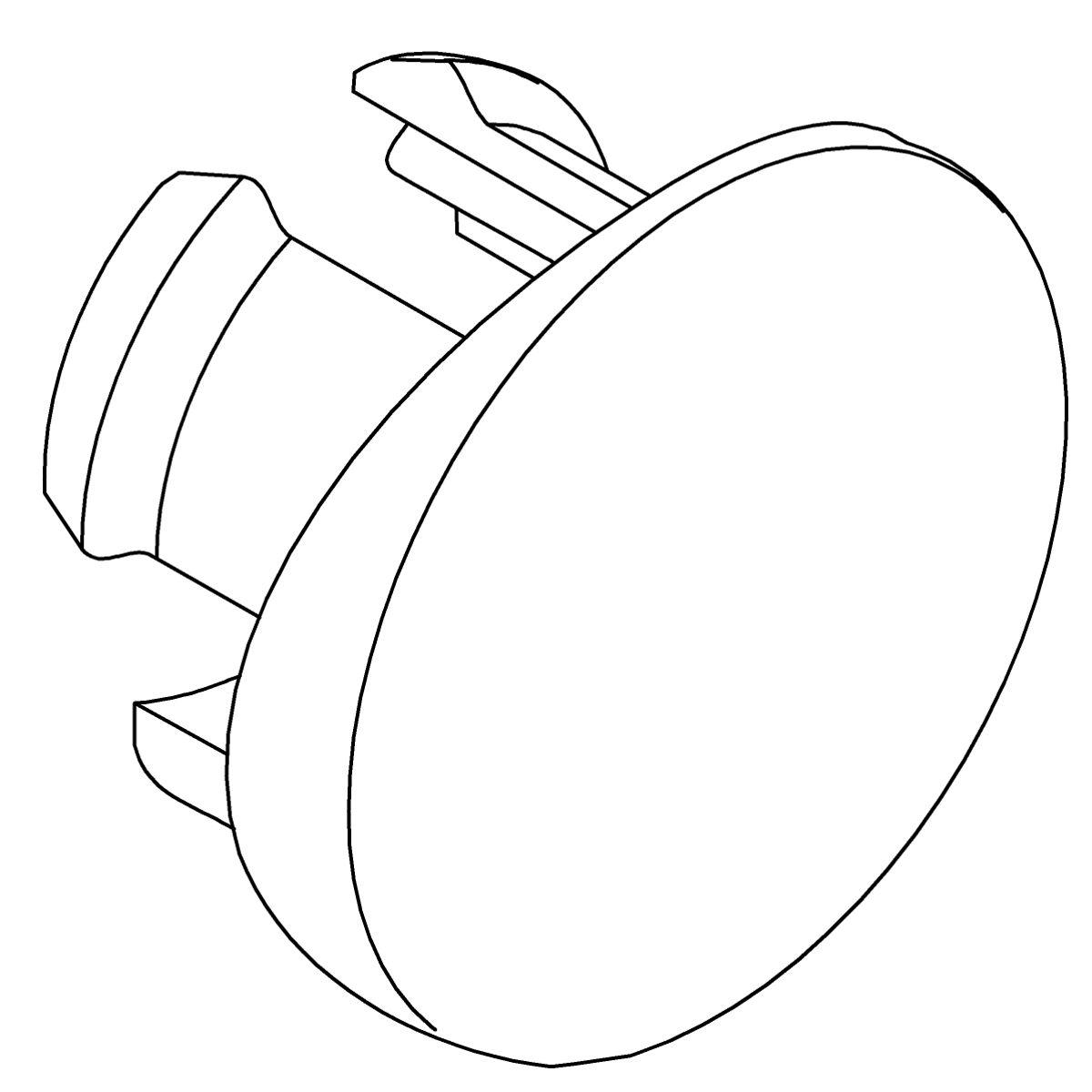 Kohler® 1233358 Plug Button, For Use With Coralais® K-15199-4NDRA-CP