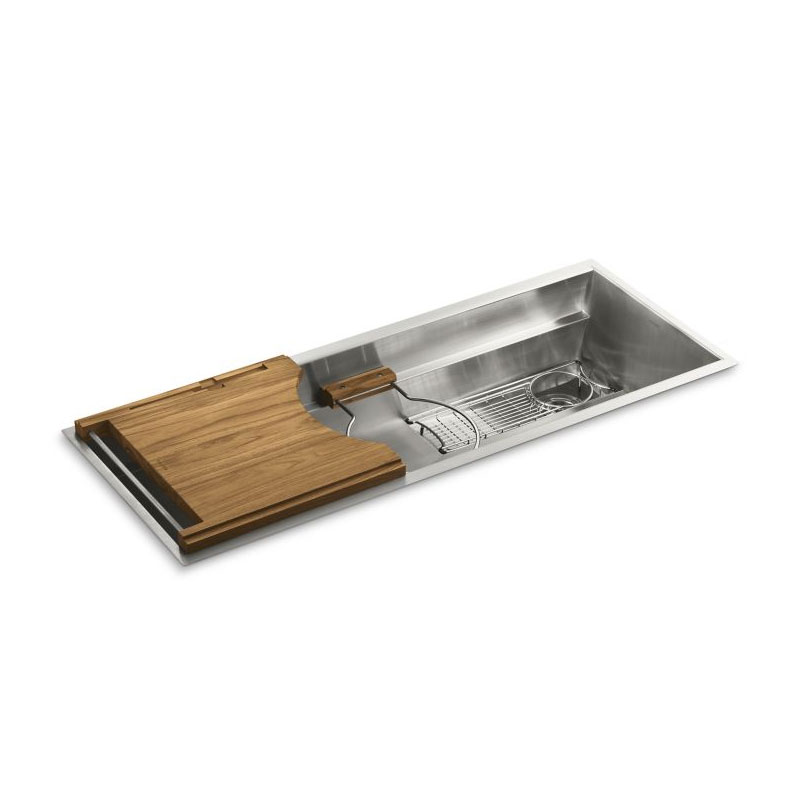 Kallista Multiere® L20309-00-NA 45" Stainless Steel Kitchen Sink with Deluxe Accessories