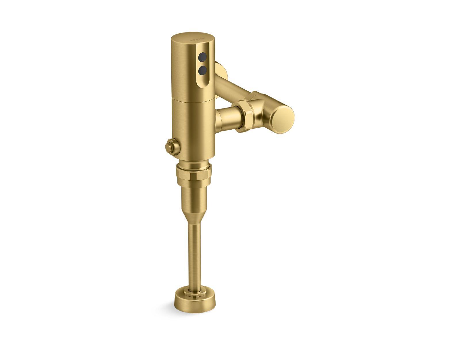 Kohler® 10UD00D20-2MB Touchless Toilet Flushometer, Tripoint®, 1.5 V AA Lithium Battery, 0.125 gpf Flush Rate, 1 in Inlet, 3/4 in Spud, 35 psi Pressure, Vibrant Brushed Moderne Brass
