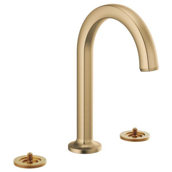 Brizo® 65306LF-GLLHP Kintsu™ Widespread Lavatory Faucet, 1.5 gpm at 60 psi Flow Rate, 5-11/16 in H Spout, 6 to 16 in Center, Luxe Gold, 2 Handles, Import