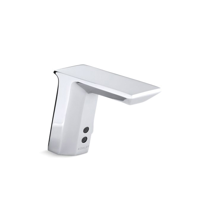 Kohler® 7516-CP Geometric Insight™ Energy Cell-Powered Hybrid Faucet, Commercial, 0.5 gpm Flow Rate, 5-7/16 in H Spout, 1 Faucet Holes, Polished Chrome, Function: Touchless