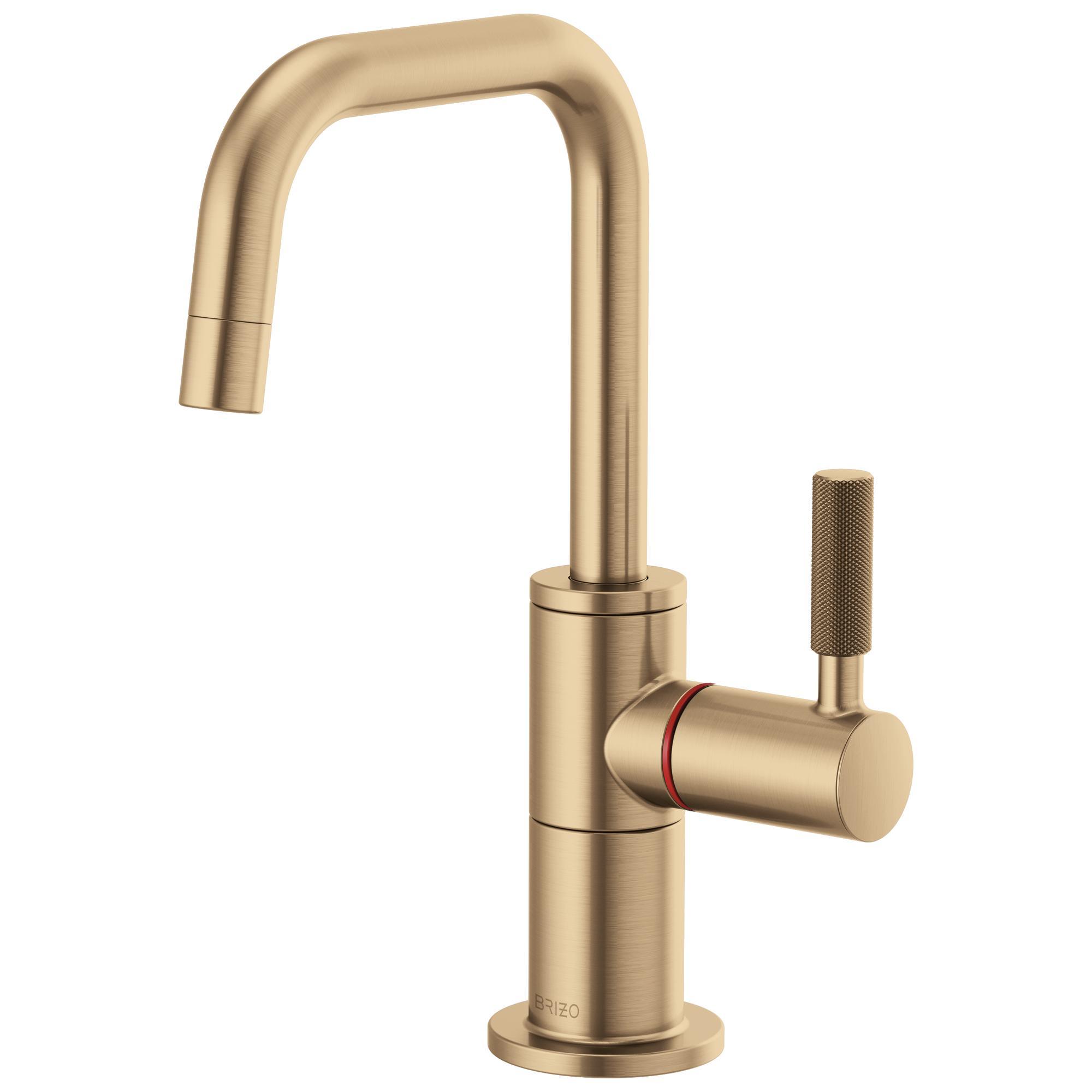 Brizo® 61353LF-H-GL Litze® Instant Hot Faucet, 1 gpm at 60 psi Flow Rate, Luxe Gold, 1 Handle, Domestic