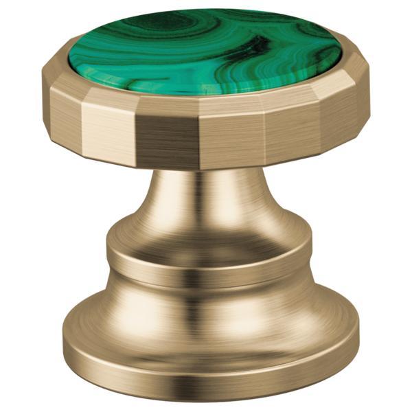 Brizo® HI5365-GLMC Beauclere™ Wheel Handle, Zinc, Luxe Gold/Malachite, Import