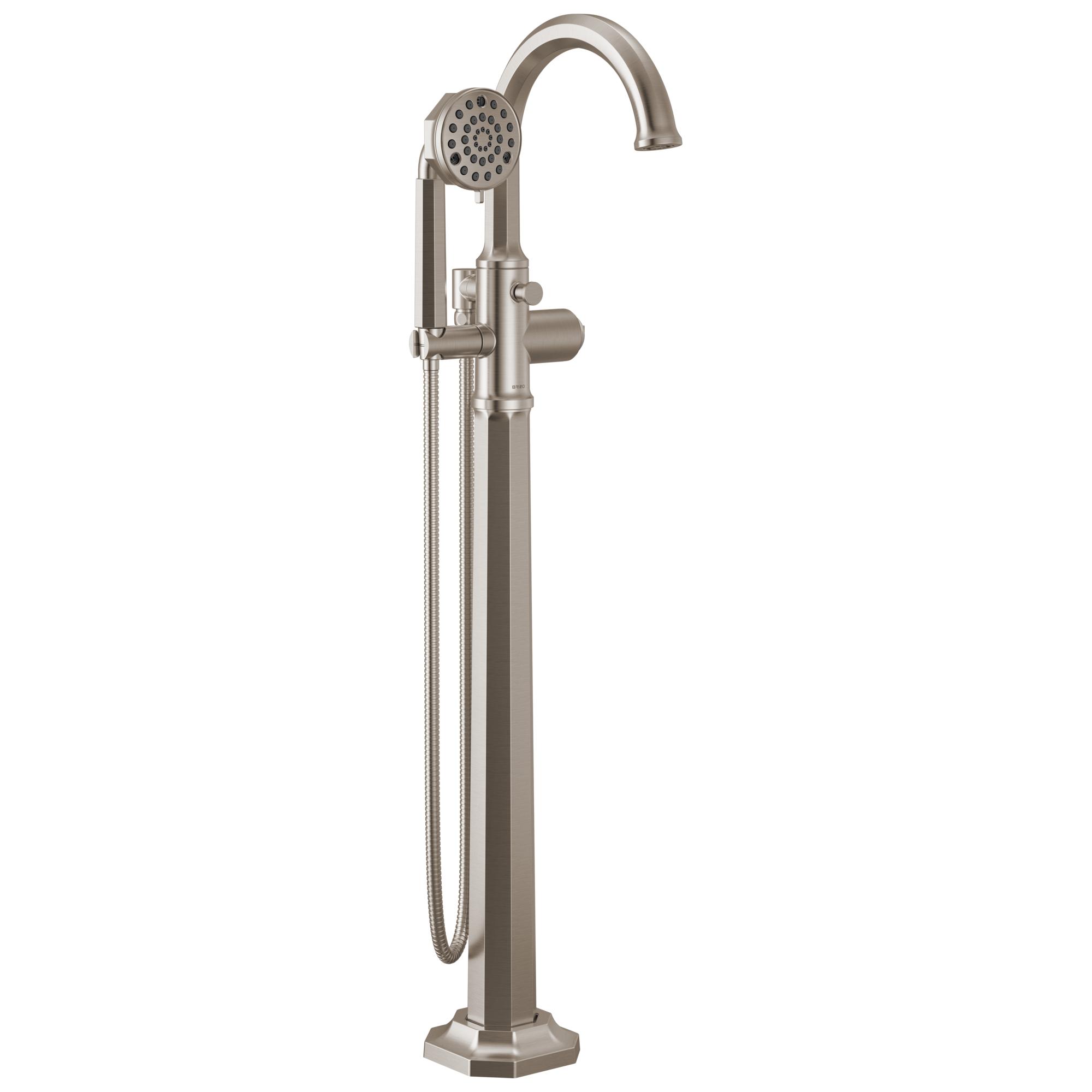 Brizo® T70165-NKLHP T70165 Beauclere™ Handle Tub Filler, 1.75 gpm Flow Rate, Luxe Nickel, 1 Handles, Commercial
