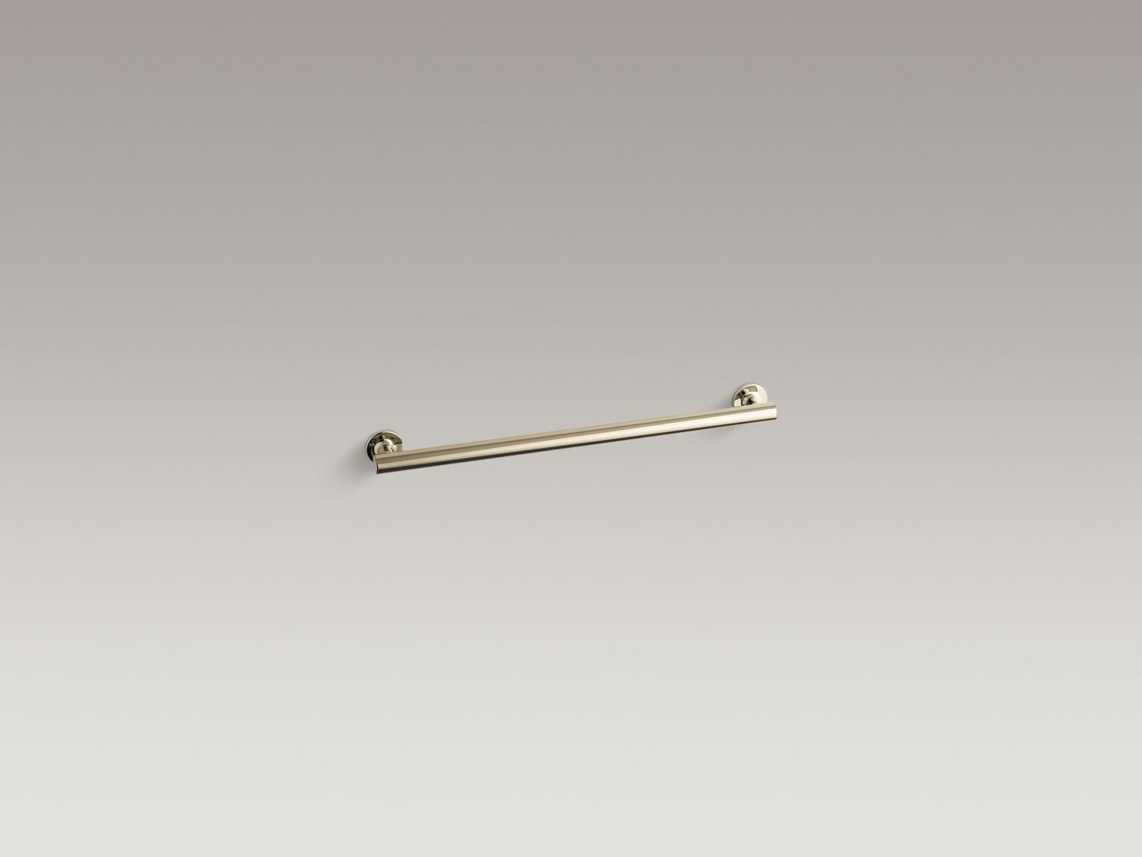Kohler® 11893-AF 11893 Purist® Grab Bar, 1-1/4 in Dia 26-7/16 in L, Vibrant French Gold, Metal