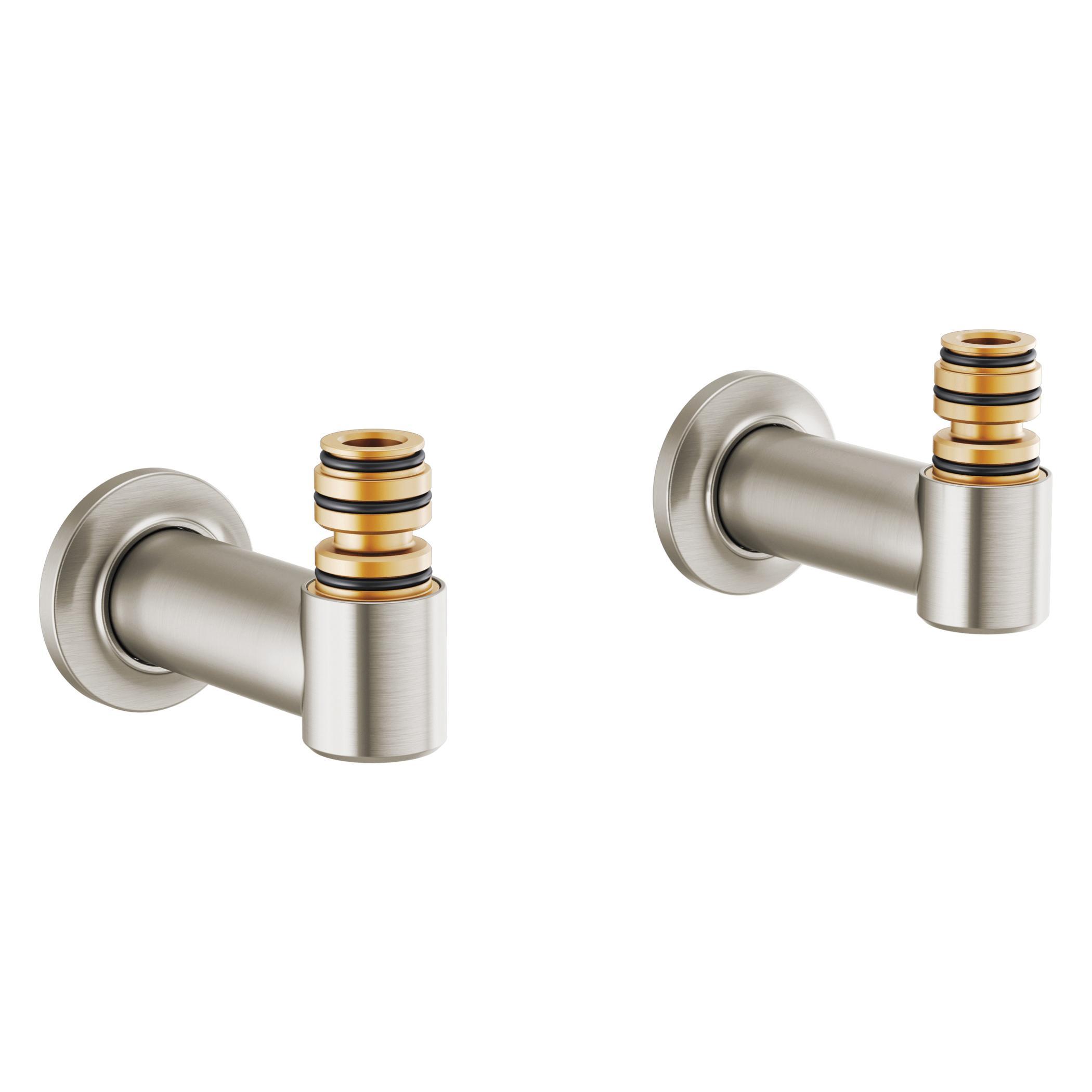 Brizo® T71764-NK Kintsu™ Tub Filler Union, 8 in Center, Luxe Nickel, 2 Handles, Import