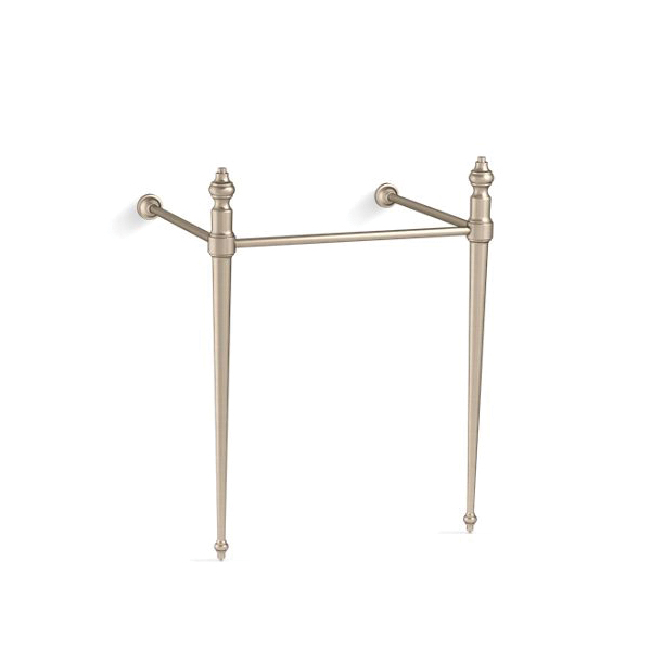 Kohler® 30010-BV Memoirs® Classic Console Table Leg, 22-15/16 in W x 19-7/8 in D Leg, Wall Mount, Solid Brass, Vibrant® Brushed Bronze