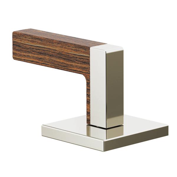 Brizo® HL5322-PNTK Frank Lloyd Wright® Two Lever Handle Kit, For Use With Models 65322LF-LHP/HL5322-TK Frank Lloyd Wright® Widespread Lavatory Faucets, Zinc, Polished Nickel Wood, Import