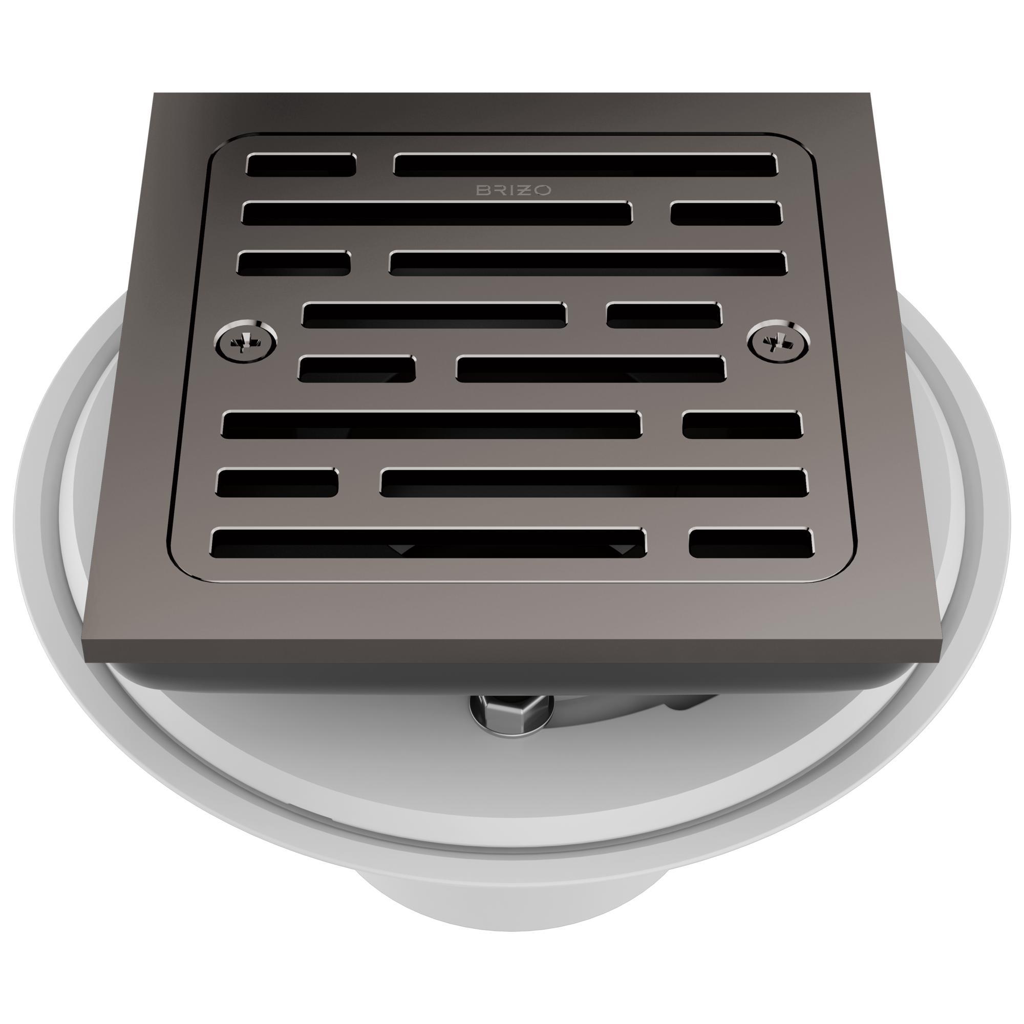 Brizo® BT062415-BNX Square Shower Drain, 4 in Nominal, Import