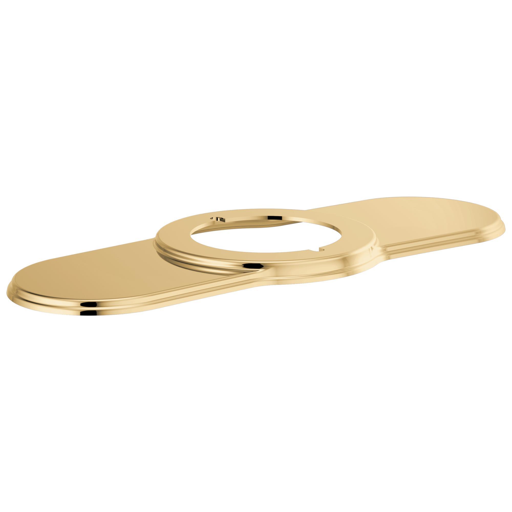 Brizo® RP100324PG Invari™ Escutcheon, For Use With Invari™ 65076LF 1-Handle Lavatory Faucet, 2.31 in L x 5.63 in W x 1/4 in H, Polished Gold, Import