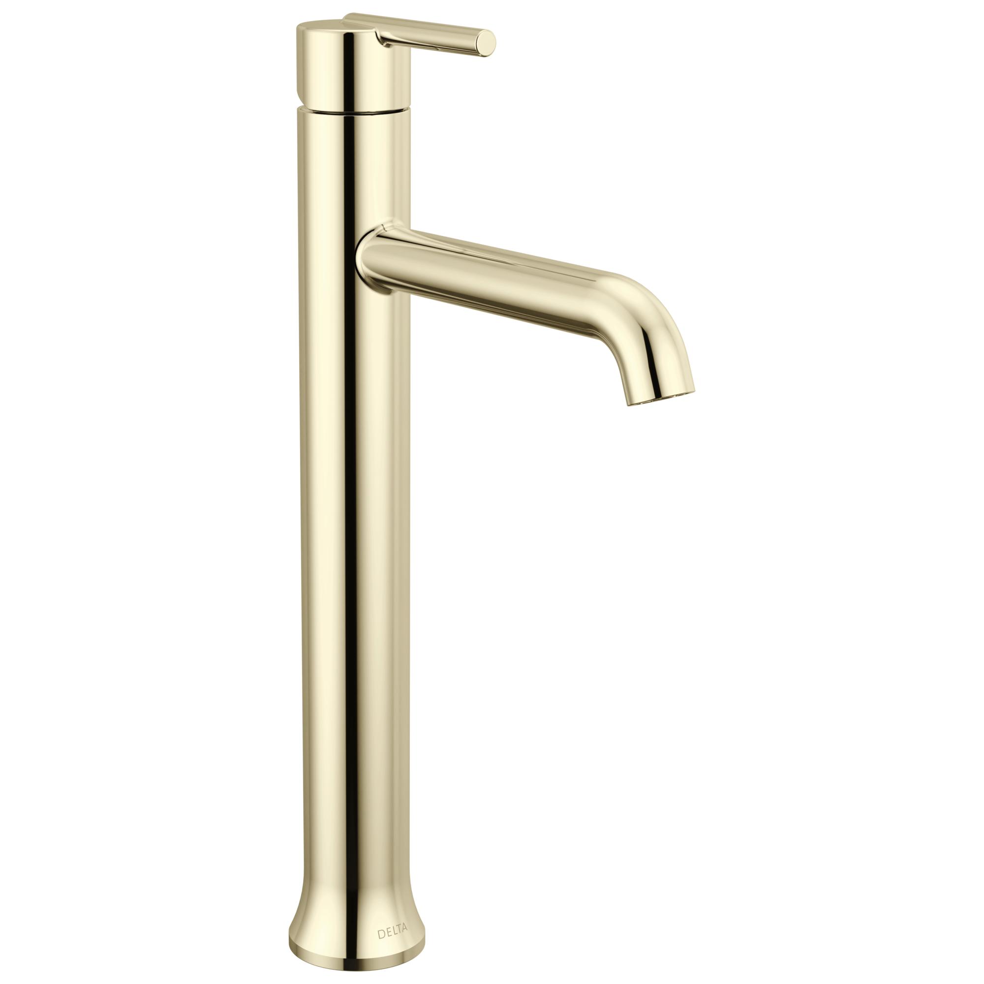 DELTA® 759-PN-DST Trinsic® Vessel Bathroom Faucet, Polished Nickel, 1 Handles