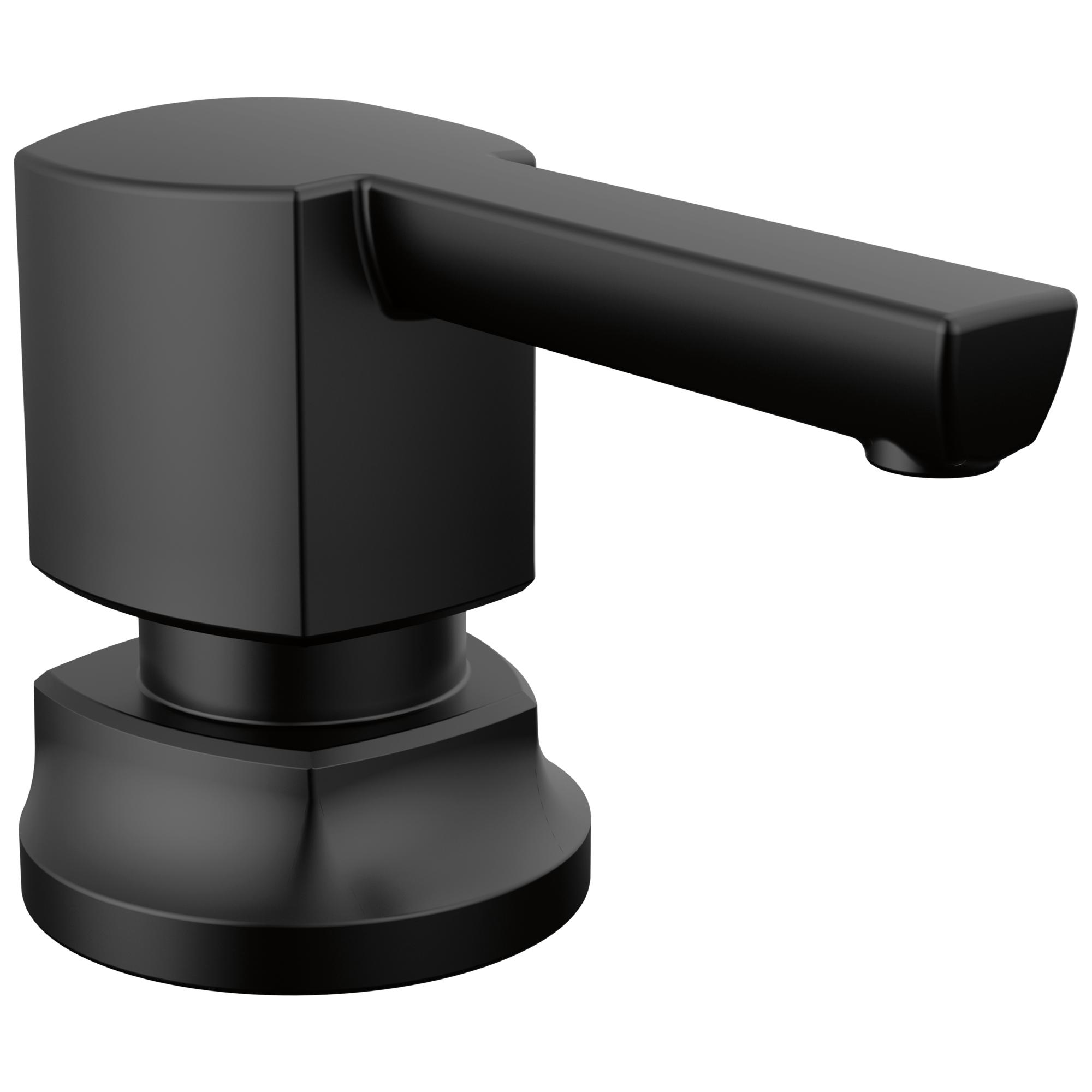Brizo® 695306-BL Kintsu® Refillable Soap and Lotion Dispenser, Matte Black, 4.56 in OAL, Zinc, Import