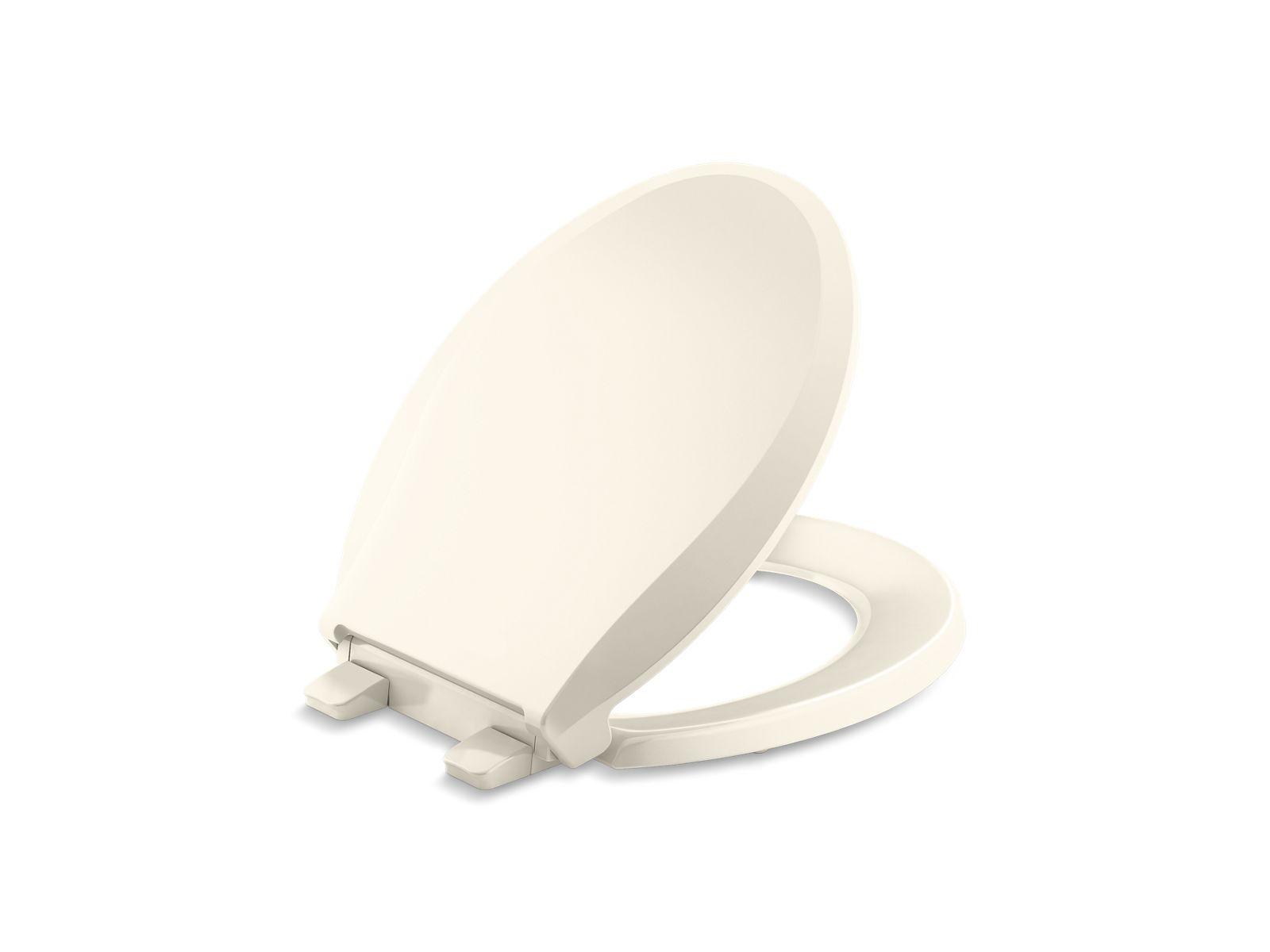 Kohler® 4639-RL-47 4639-RL Toilet Seat, Cachet®, Round Front Bowl, Almond, Slow Close Hinge