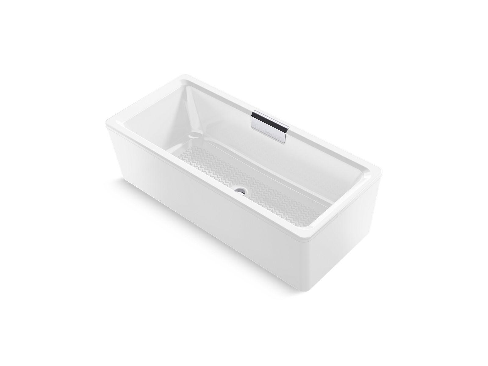 Kohler® 29327-0-0 Volute™ Bathtub, Soaker, 63 in L x 28-5/16 in W, Center Drain, White